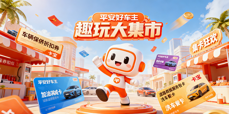 平安好车主 “趣玩大集市”：集卡狂欢，5 折惊喜焕新用车生活